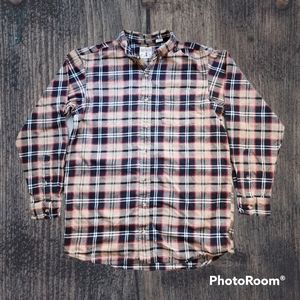 Men's Redhead Flannel Shirt tan/black/red size Lg Tall preowned